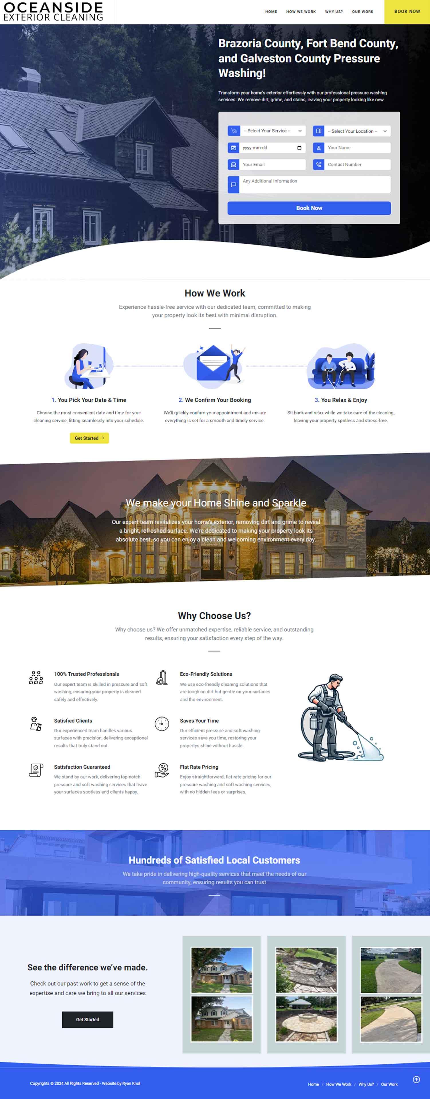 Oceanside Exterior Cleaning Website Layout